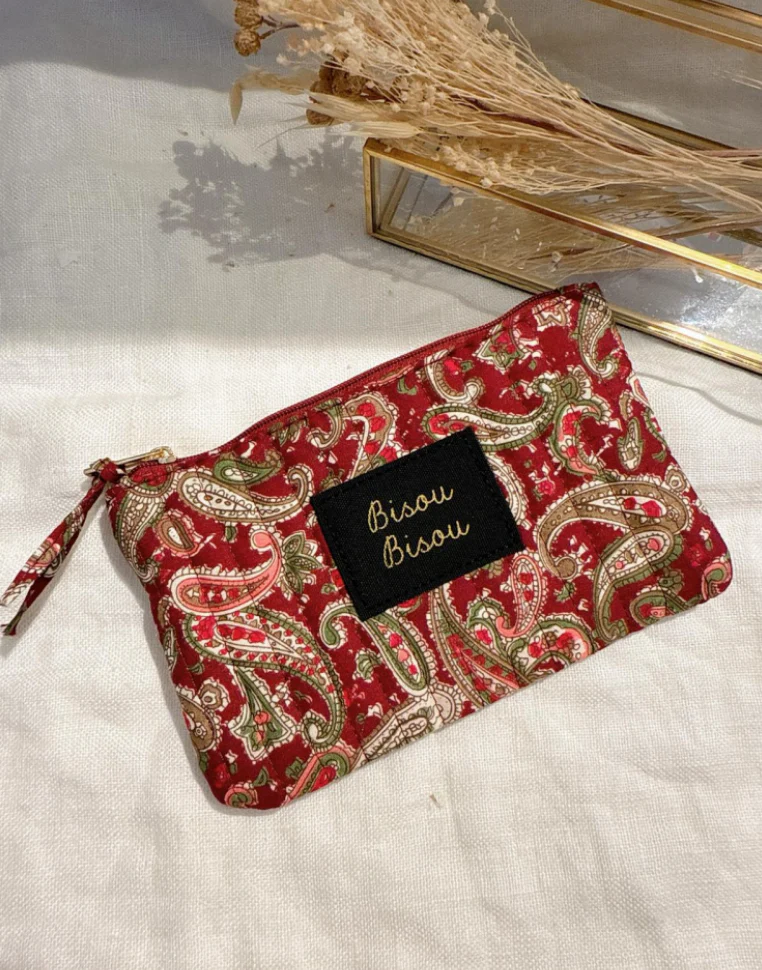 Pochette bisou bordeaux