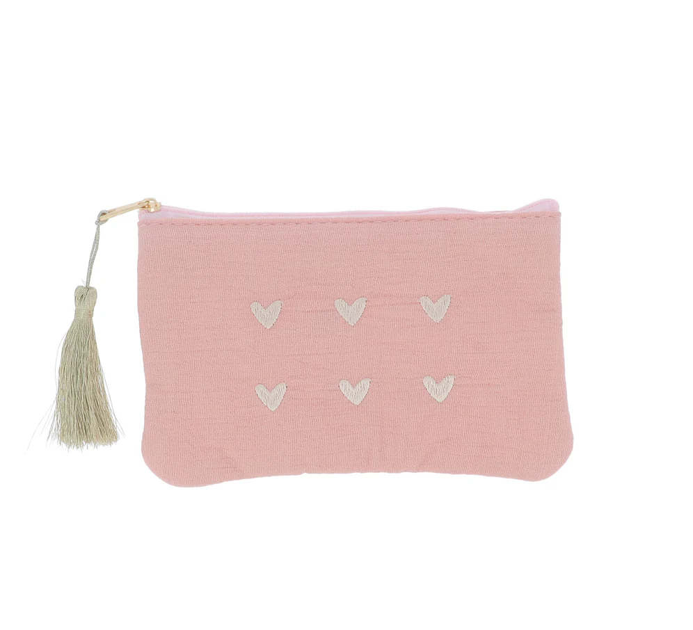 Pochette I Gaze de coton I Petits coeurs - Image 2