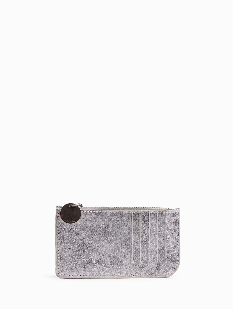 Porte-cartes Alix I Aqua silver