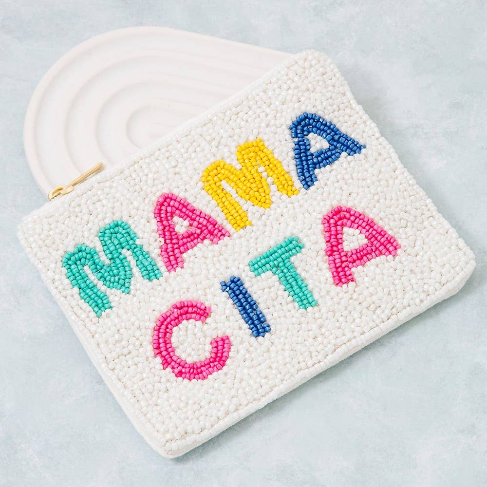 Porte-monnaie Mama Cita à perles de rocaille: MULTI