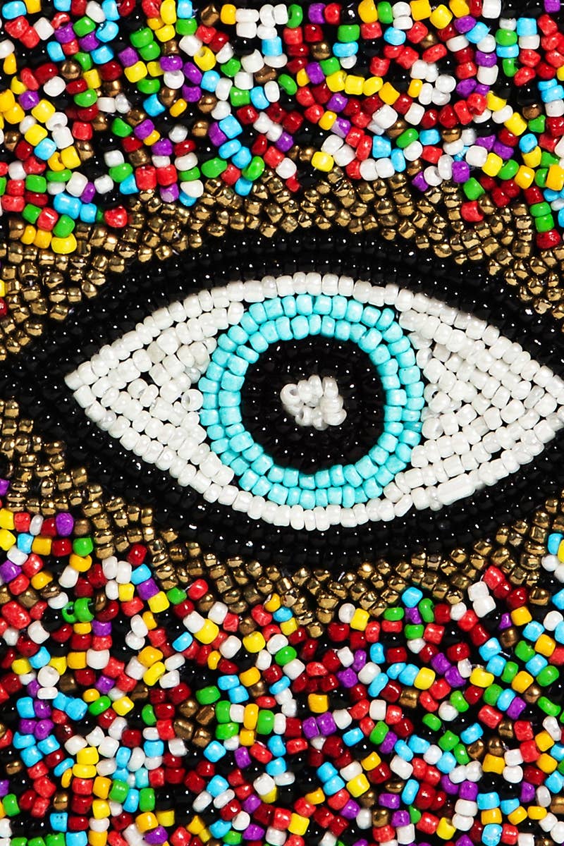 Porte-monnaie Œil Maléfique en Perles Arc-en-ciel: MULTI - Image 2