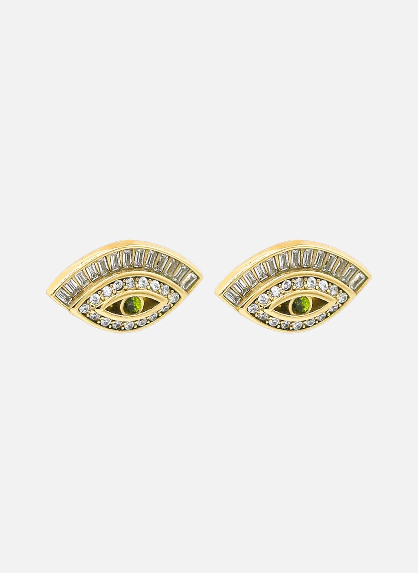 Puces d'oreilles Anubis Or / Oxyde De Zirconium Vert
