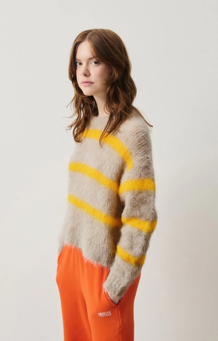 Pull femme Bymi | BRUMEUX RAYE MARMELADE - Image 3