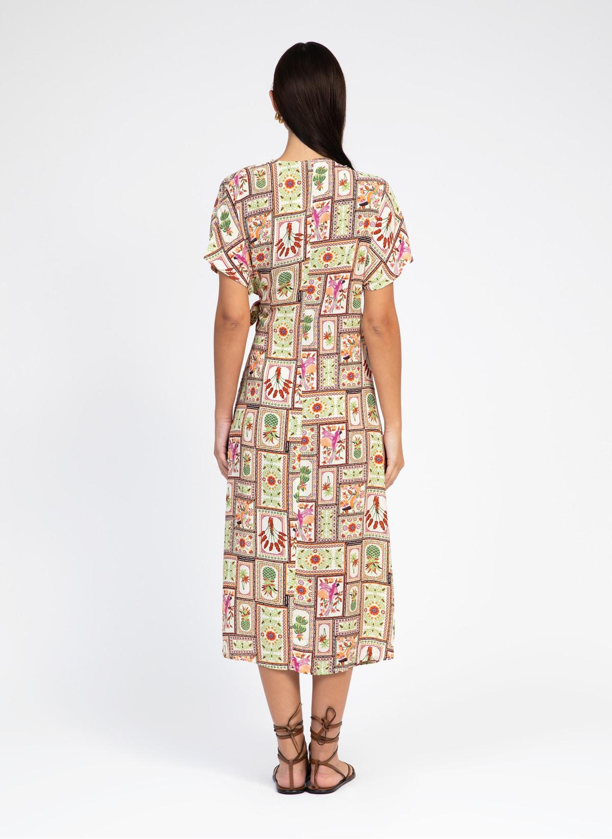 ROBE MIDI PORTE-FEUILLE MITCHY I JAKARTA VERT - Image 3
