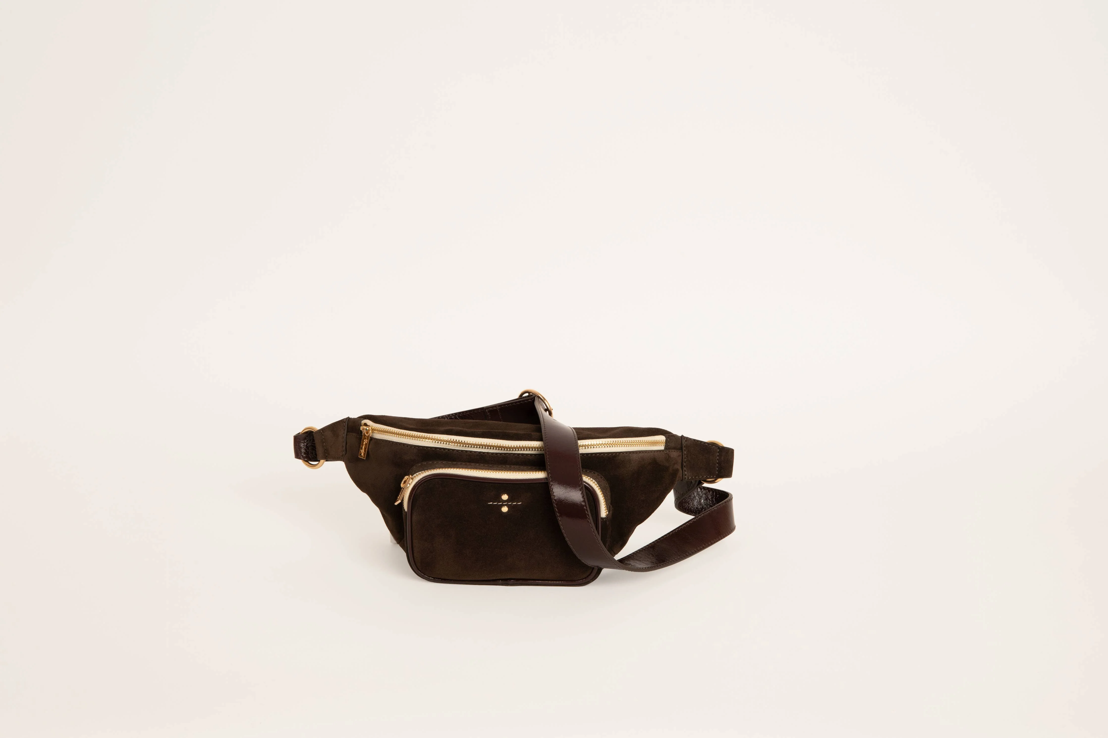 SAC BANANE CUIR SUEDE CHOCOLAT NICOLETTA - Image 5