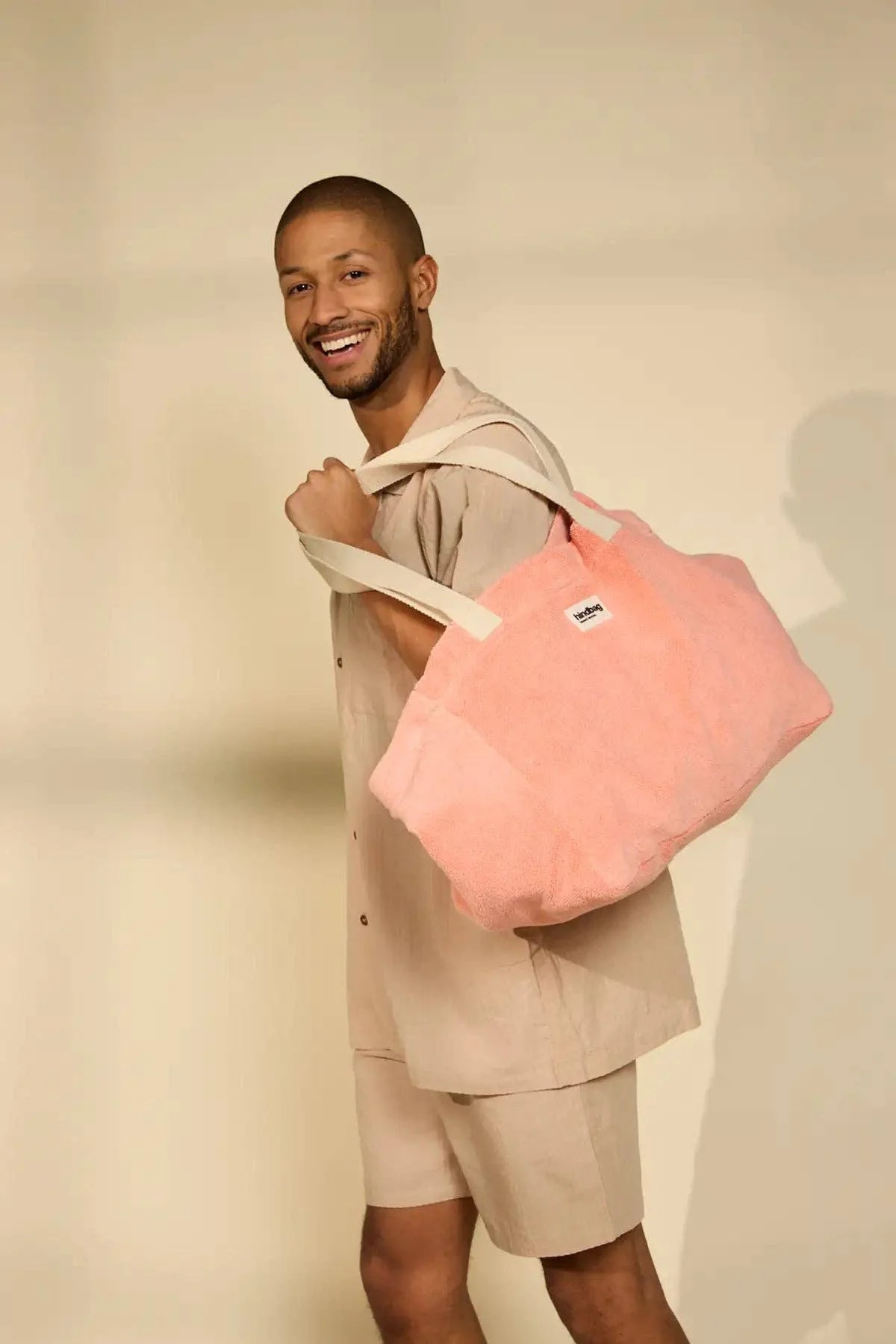 Sac cabas Claude Éponge rose corail