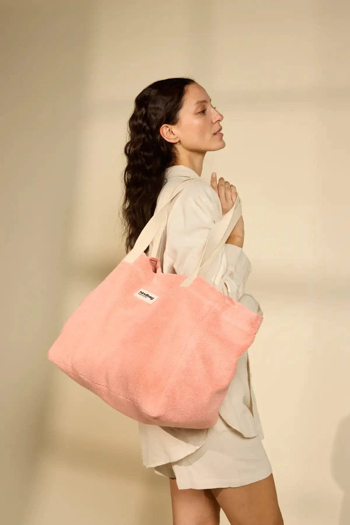 Sac cabas Claude Éponge rose corail - Image 2