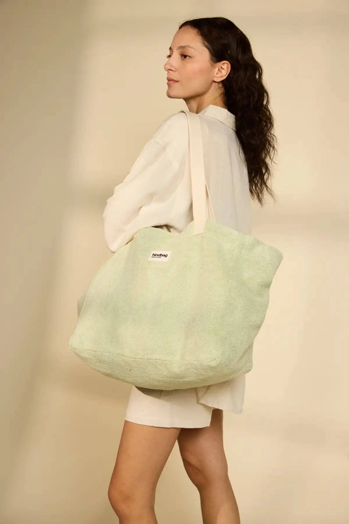 Sac cabas Claude Éponge vert amande - Image 2