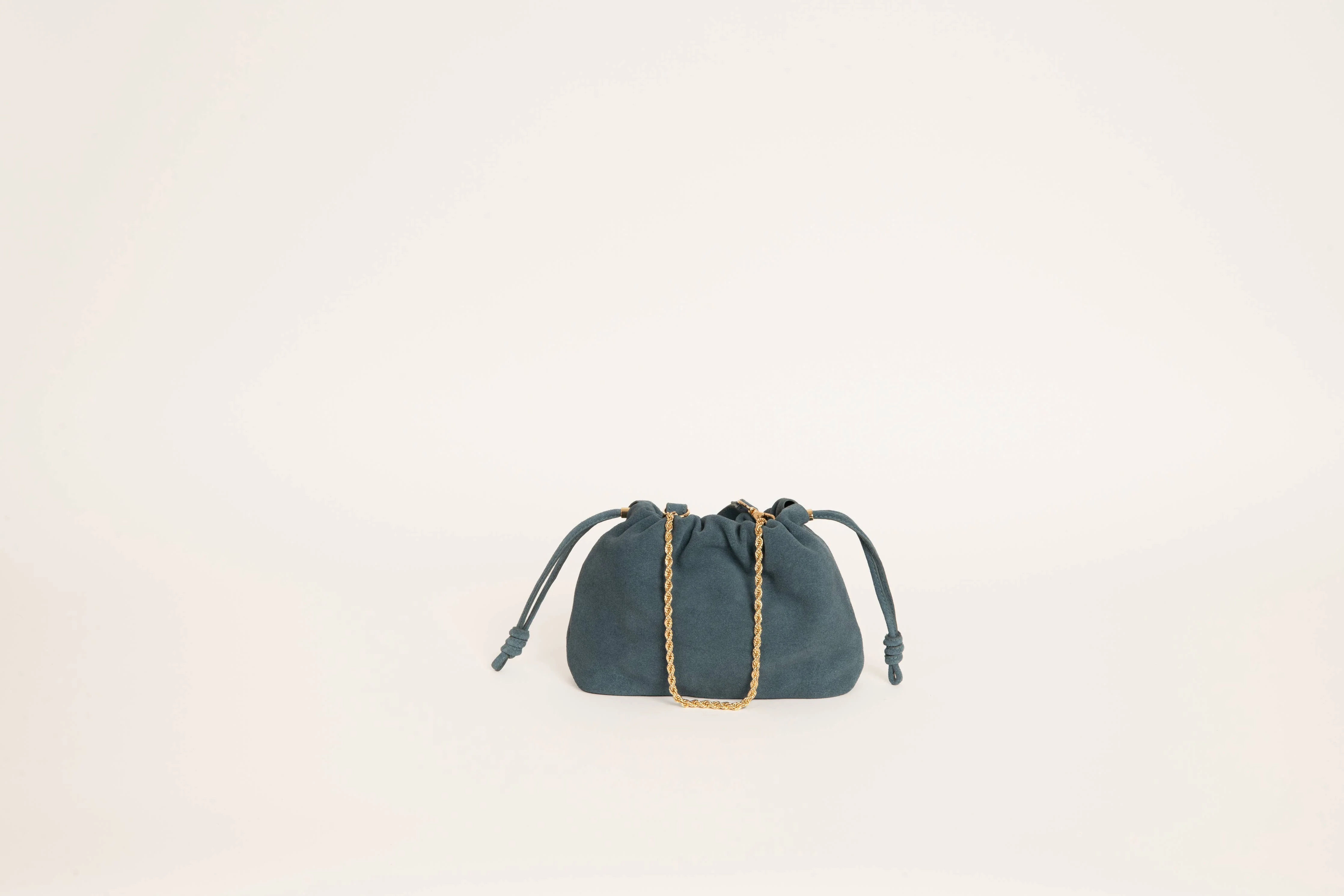 SAC CUIR SUEDE TESSA BLEU ORAGE - Image 6
