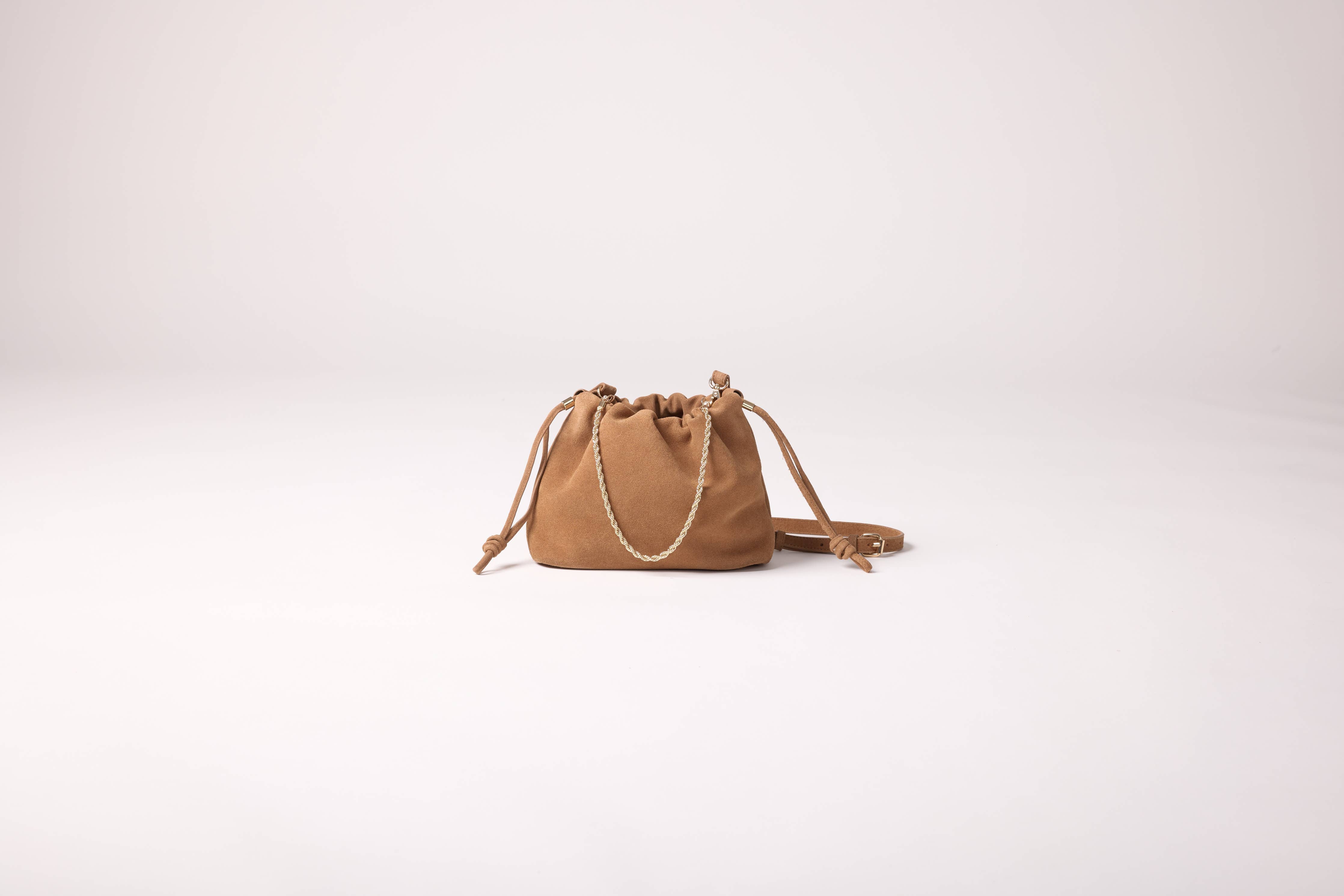 SAC CUIR SUEDE TESSA FAUVE - Image 4