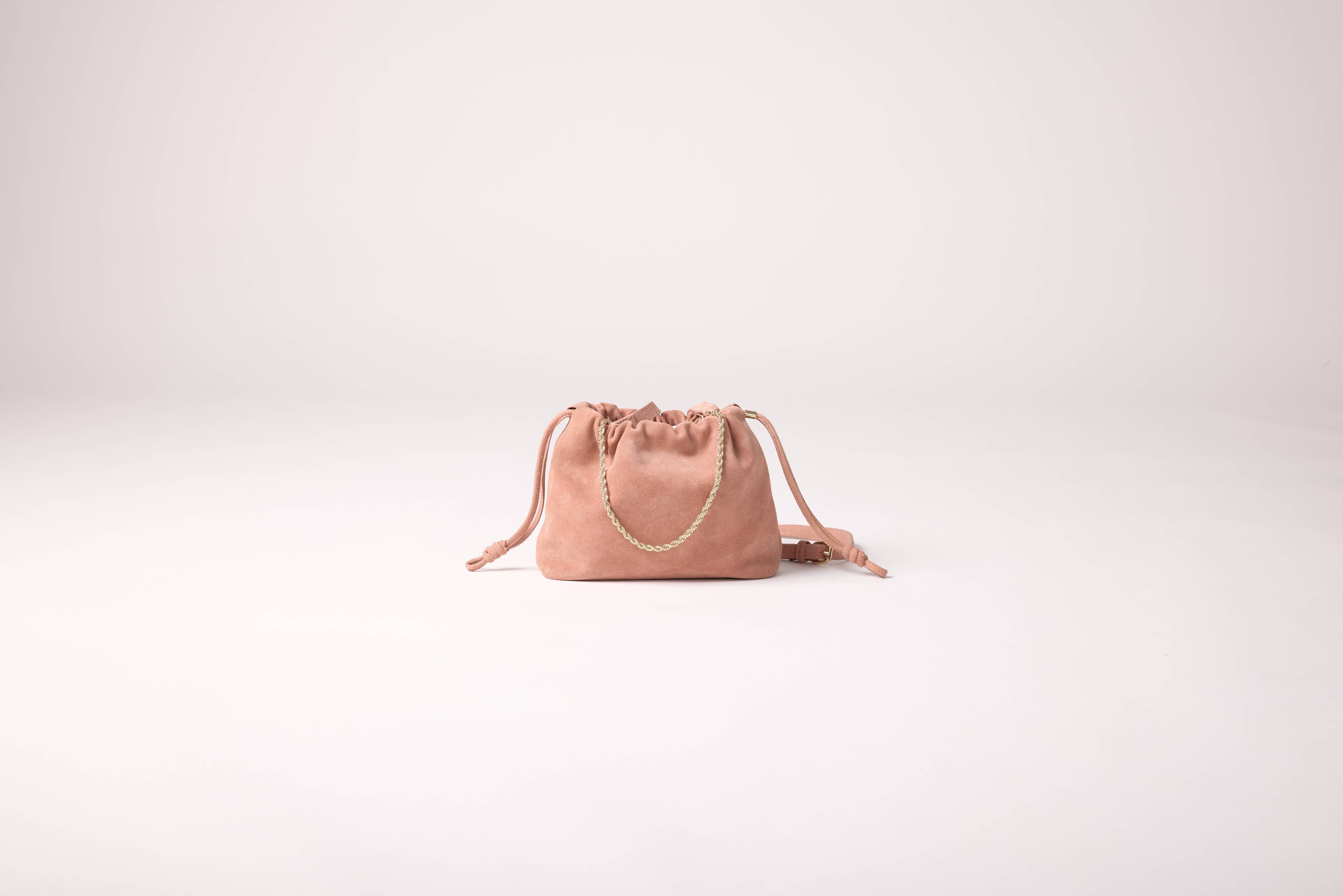 SAC CUIR SUEDE TESSA ROSE BONBON - Image 10