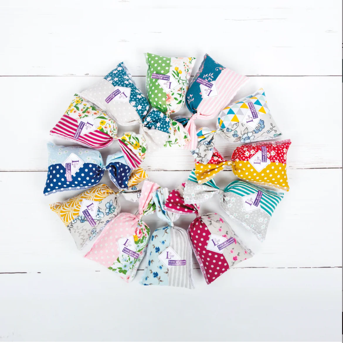 Sachet Individuel Lavande et Lavandin 18 grs Tissu Provence Patchwork