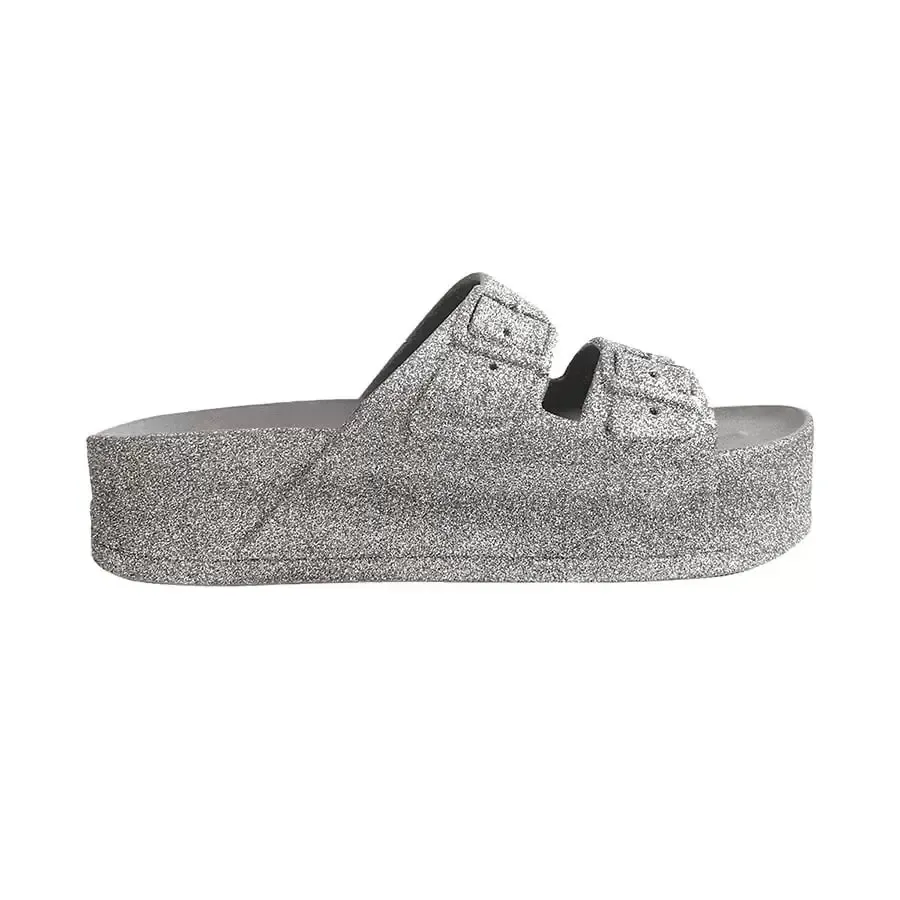 Sandales compensées Femme CAIPIRINHA GLITTER - COOL GREY - Image 2