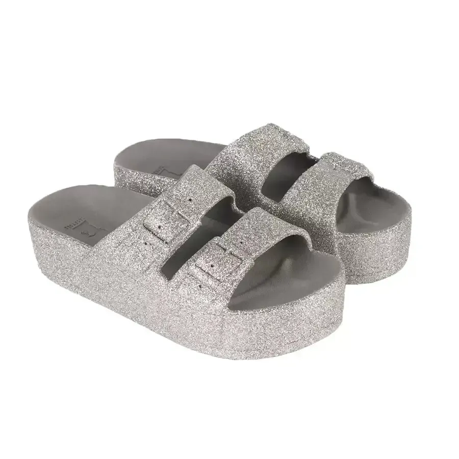 Sandales compensées Femme CAIPIRINHA GLITTER - COOL GREY - Image 4
