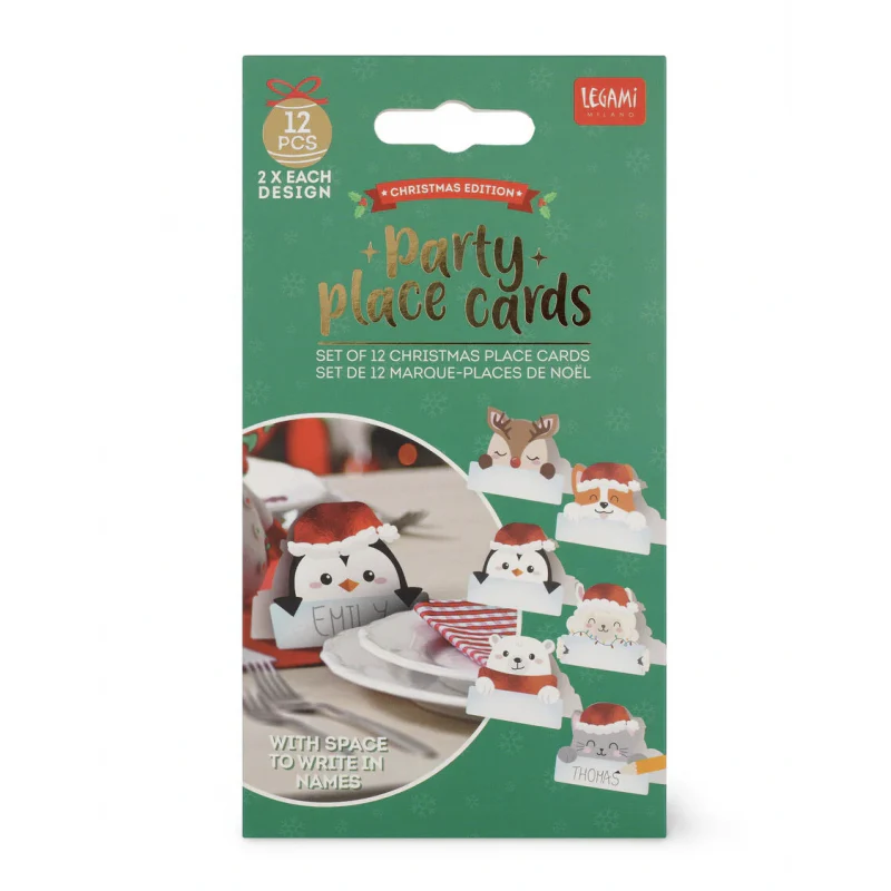SET DE 12 MARQUE-PLACES DE NOËL