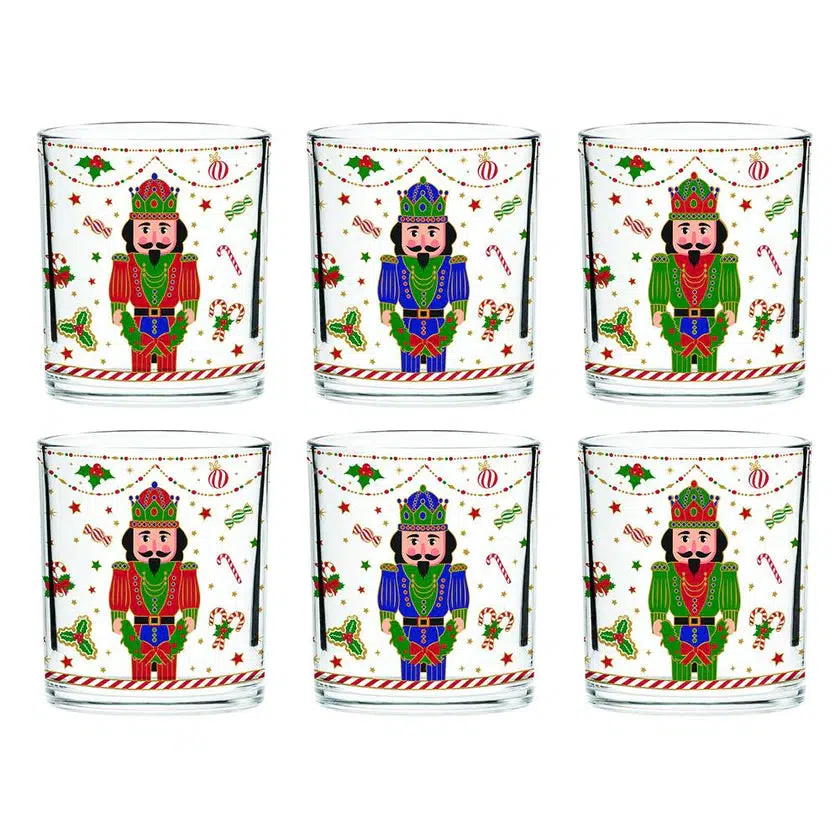 Set de 6 Verres Casse-Noisette "Nutcracker Twist" 250 ML