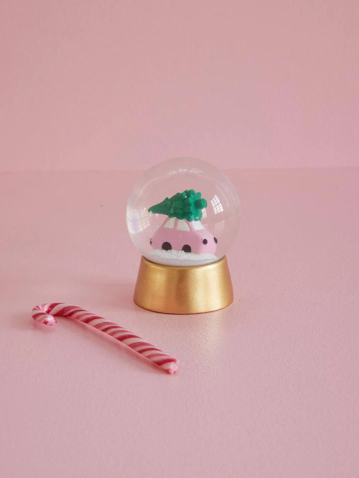 Snow Globe with Xmas Car Figurine