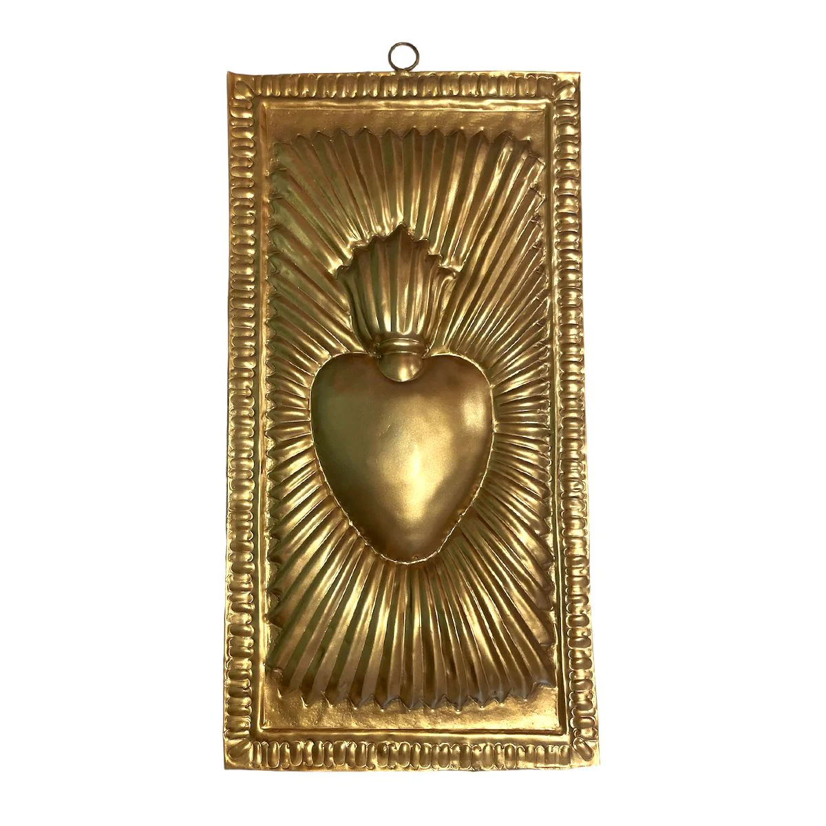 Suspension en laiton ex-voto rectangulaire
