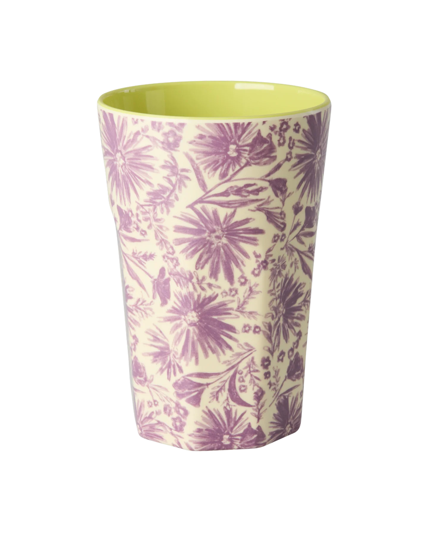 Tall Cup - Purple - Flower Press Print