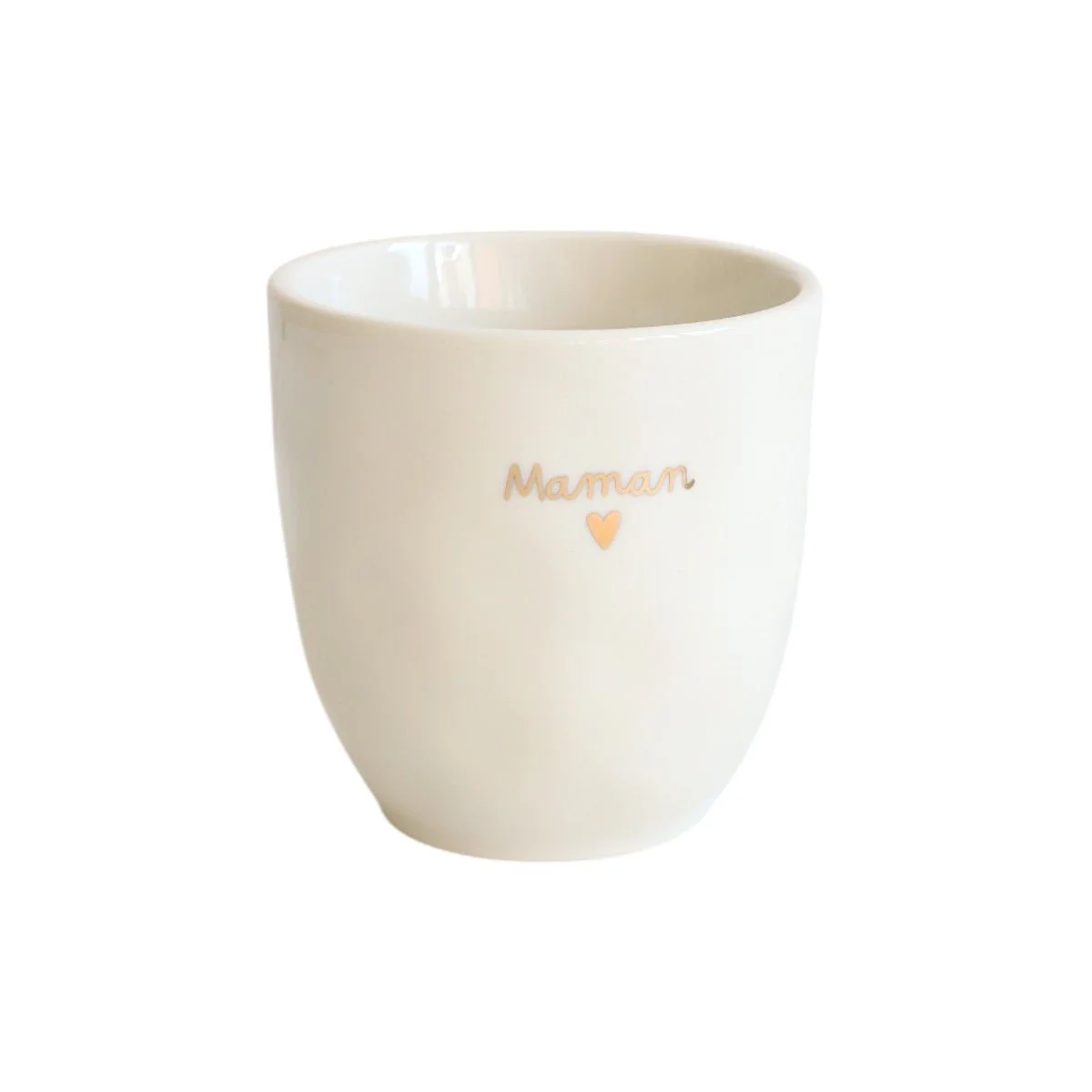 Tasse à café maman cœur doré