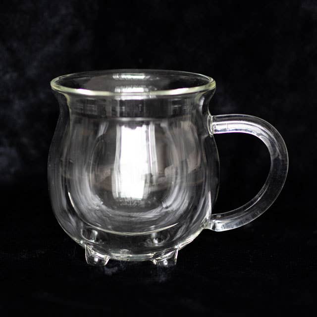 Tasse à chaudron en verre transparent à double paroi - Image 2