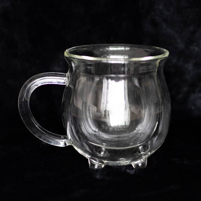 Tasse à chaudron en verre transparent à double paroi - Image 3