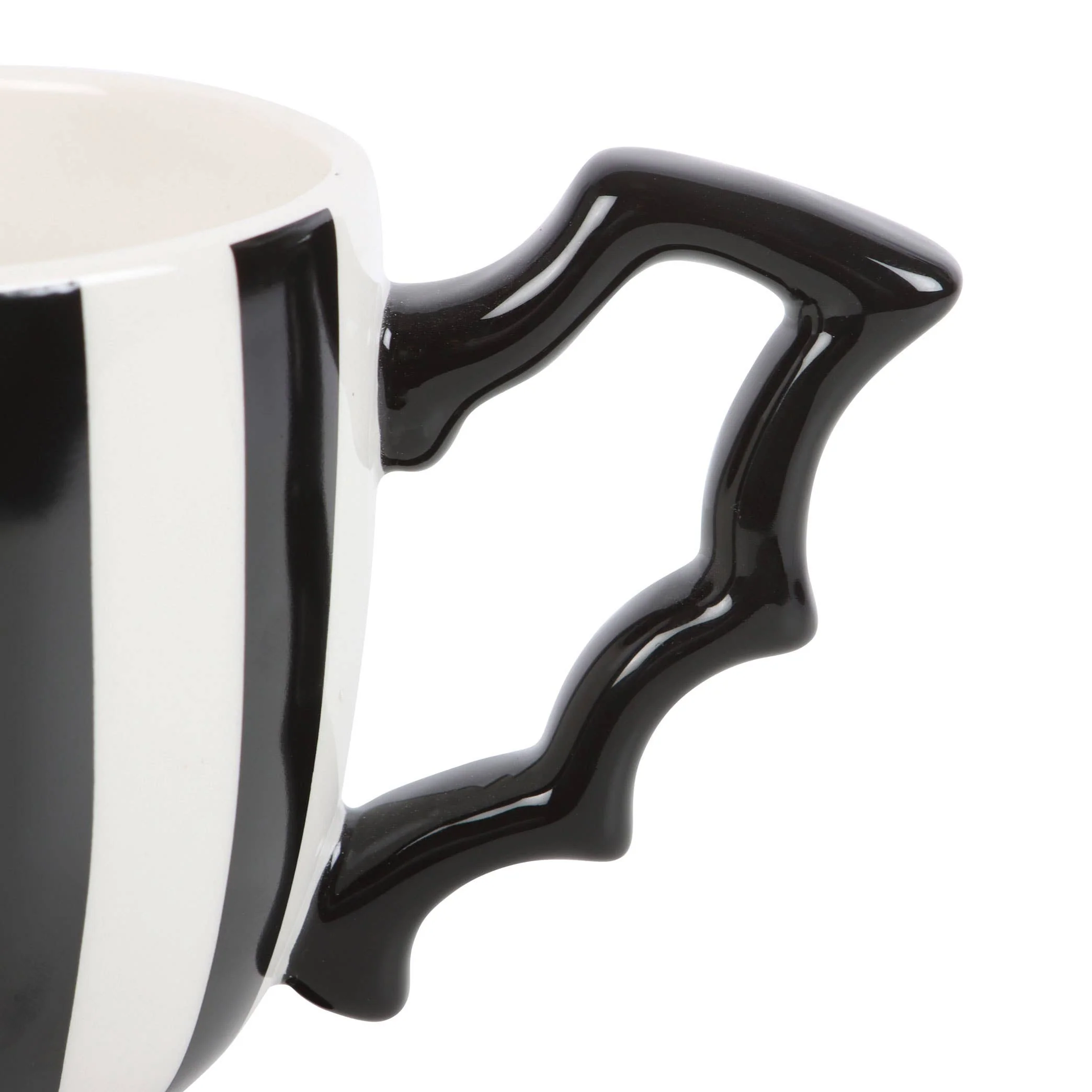 Tasse de thé d'Halloween à ailes de chauve-souris rayées gothiques - Image 5