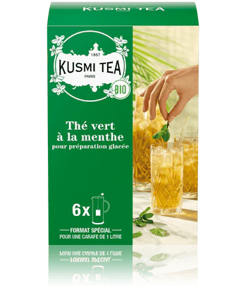 Thé glacé vert à la menthe bio - 6 grands sachets