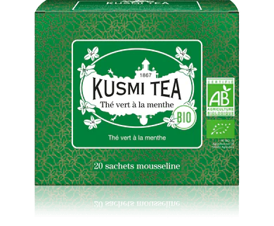 Thé vert à la menthe bio - 20 sachets de 40g
