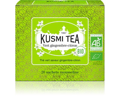 Thé vert gingembre-citron bio - 20 sachets