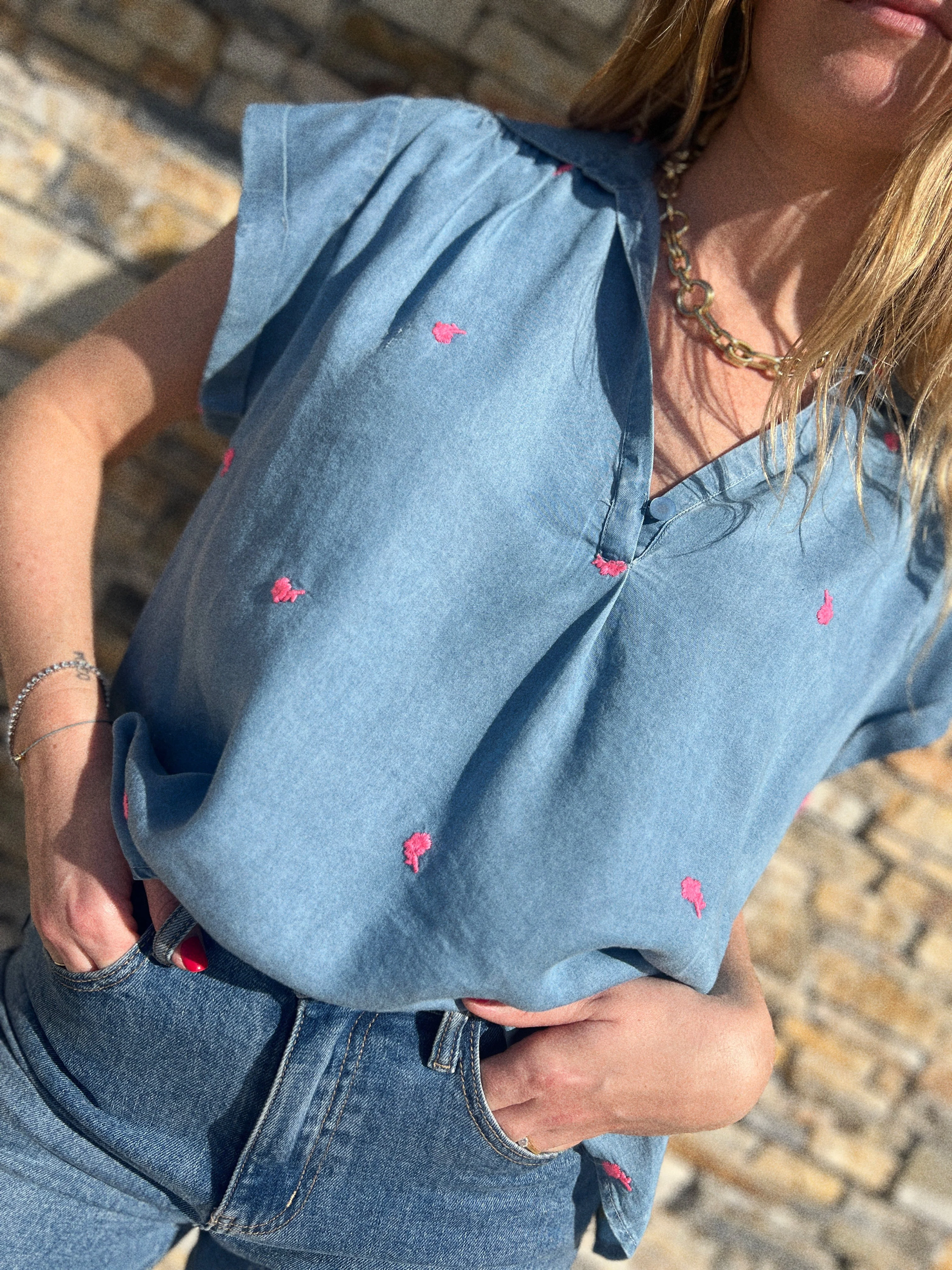 Top Liam I Chambray