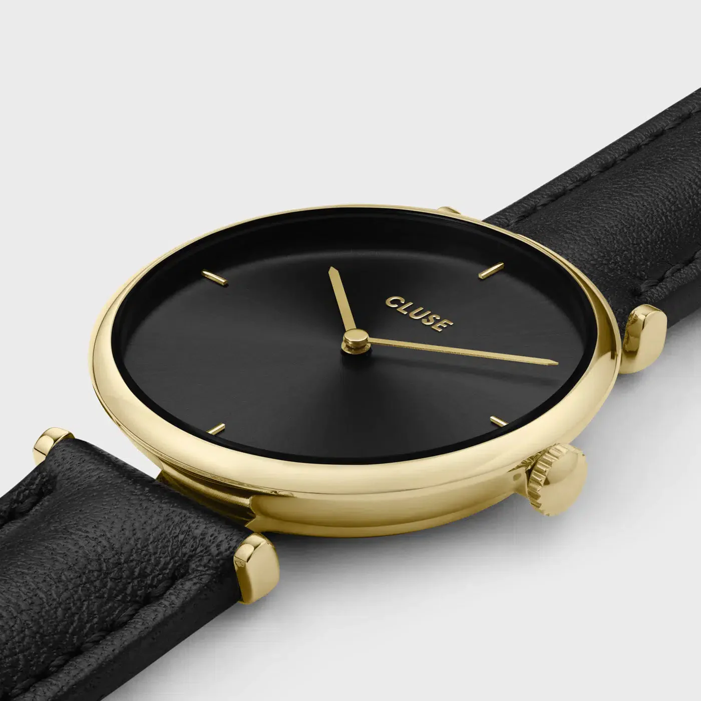 Triomphe Watch Leather, Black, Gold colour - Image 2