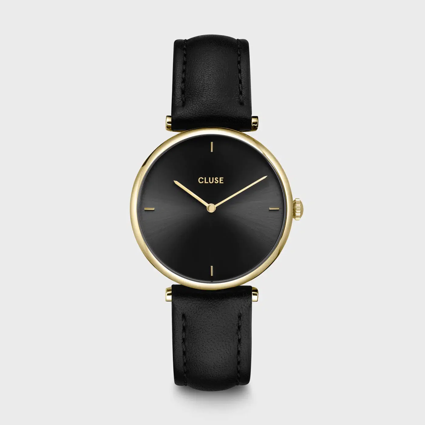 Triomphe Watch Leather, Black, Gold colour - Image 3