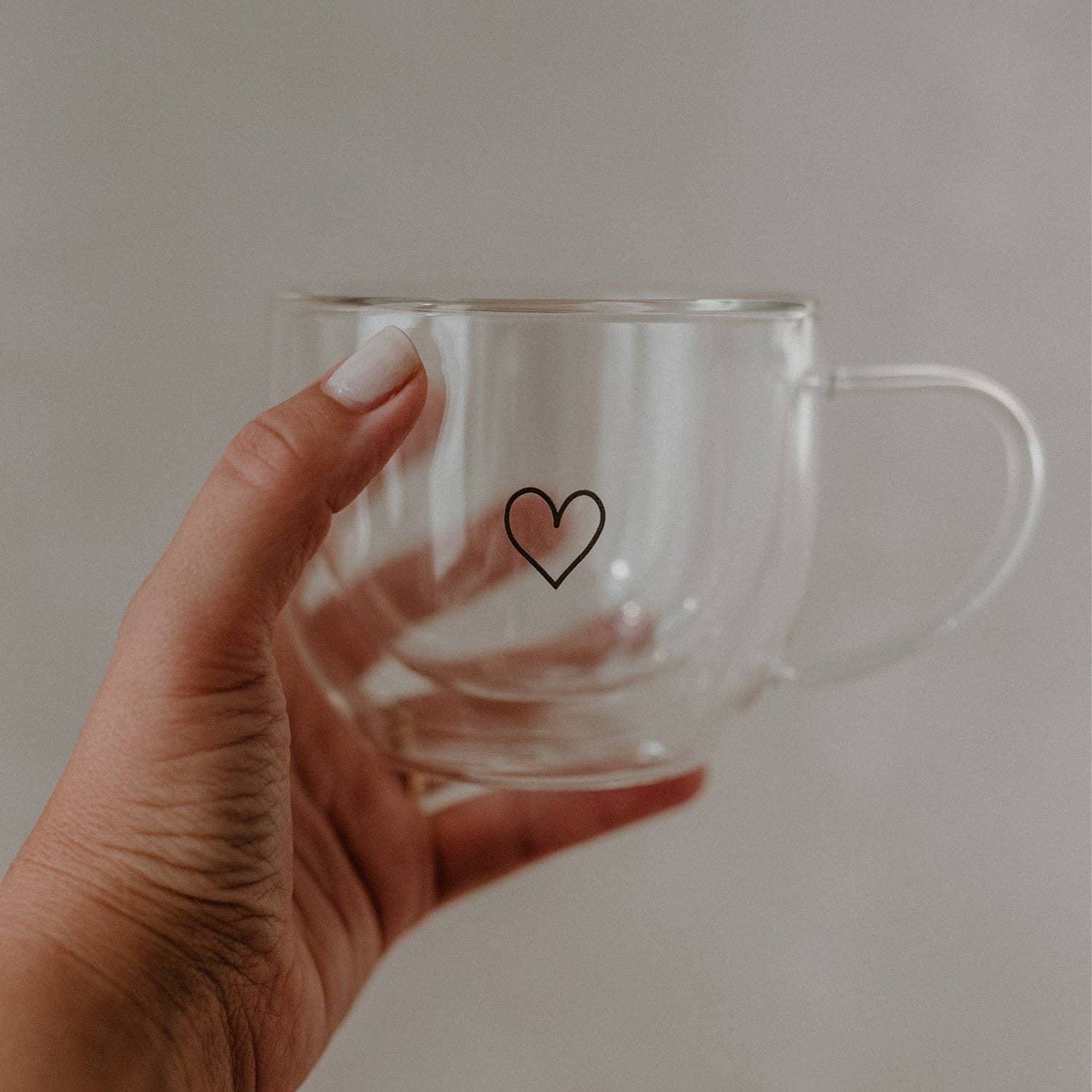 Verre à double paroi 250 ml cœur - Image 2