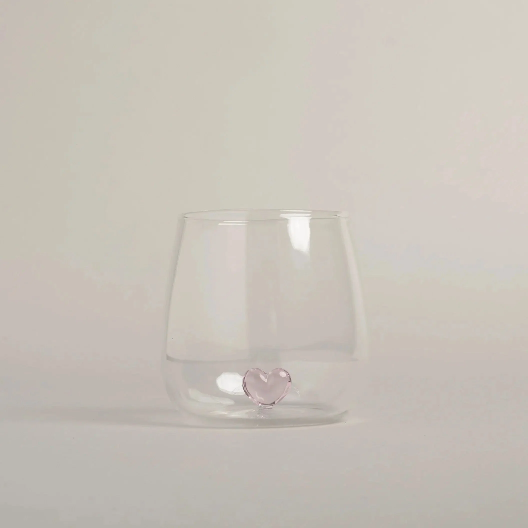 Verre coeur I Rose