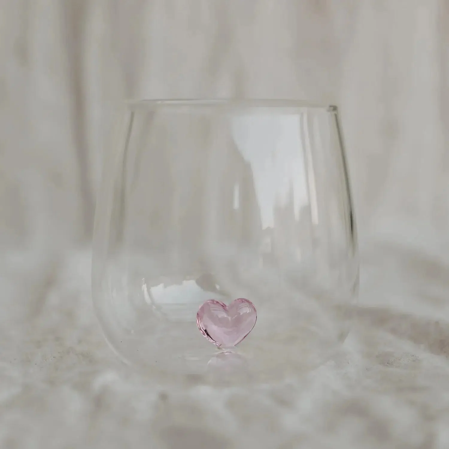 Verre coeur I Rose - Image 2