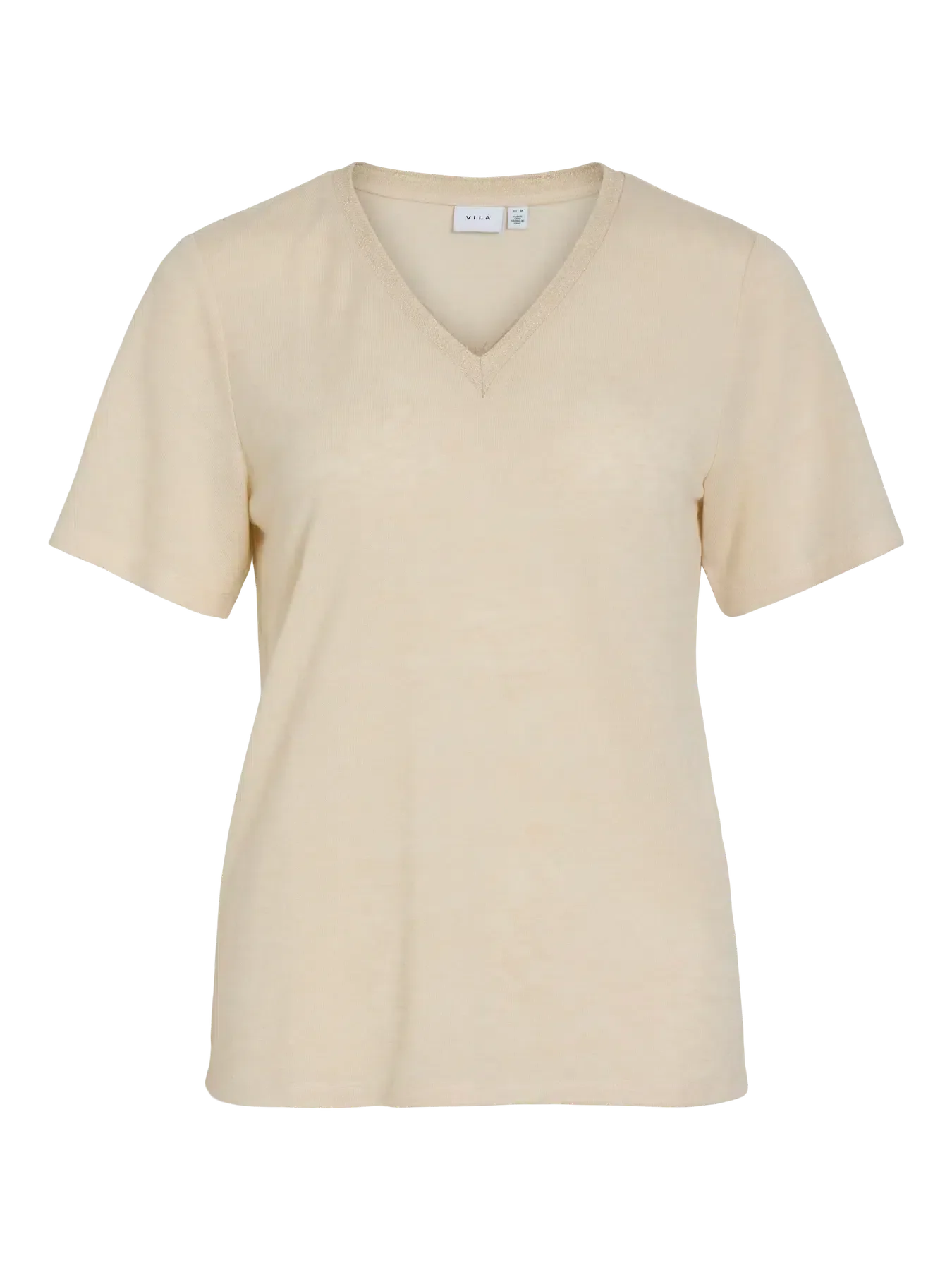 VIGAELLE V-NECK S/S EMB T-SHIRT/C32